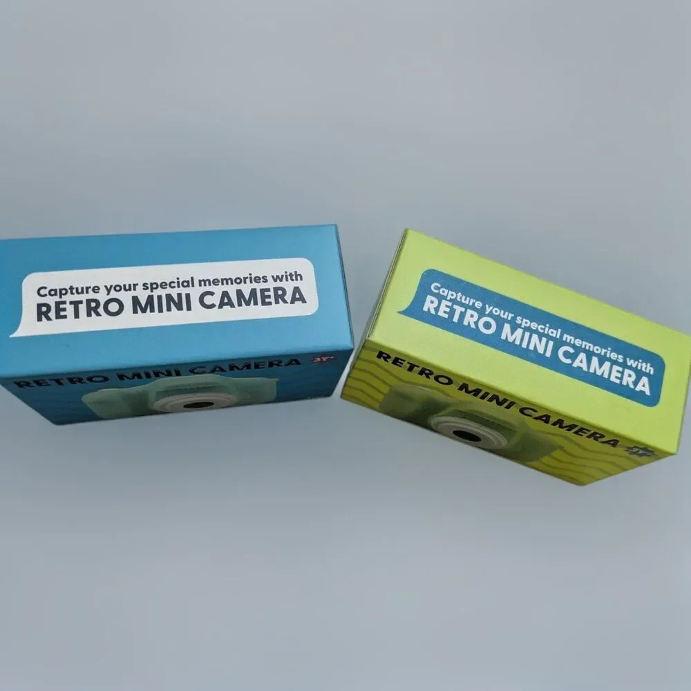 2 Retro Mini Digital Cameras Kids Toy Camera USB Rechargeable Bundle